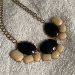Black and cream statement necklace
